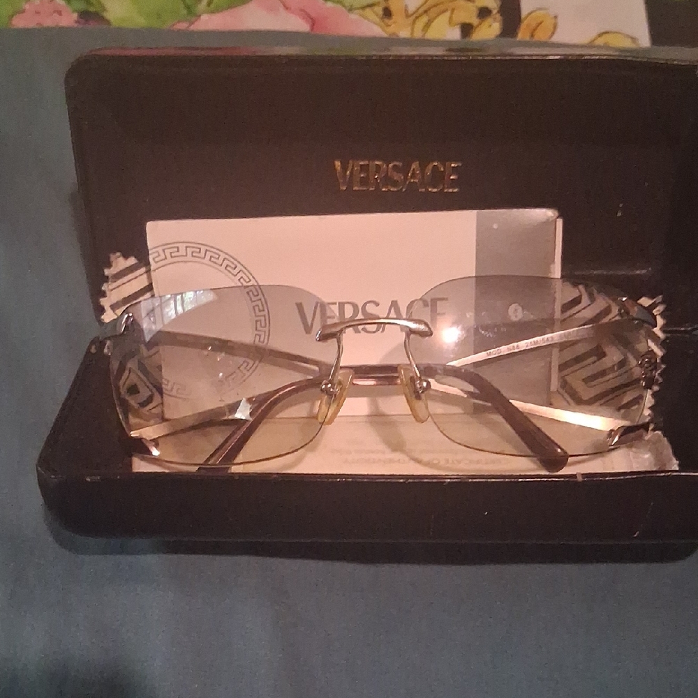 Versace Black and Gold Eyewear